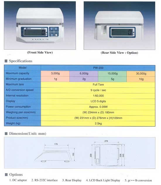Weighing Scale Simple weighing-PW-200